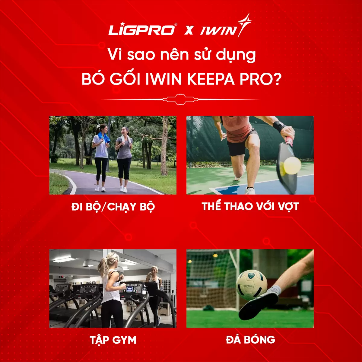Bó gối iWin Keepa IKN102: Bảo Vệ Khớp Gối Khi Tập Gym, Bóng Chuyền, Cầu Lông