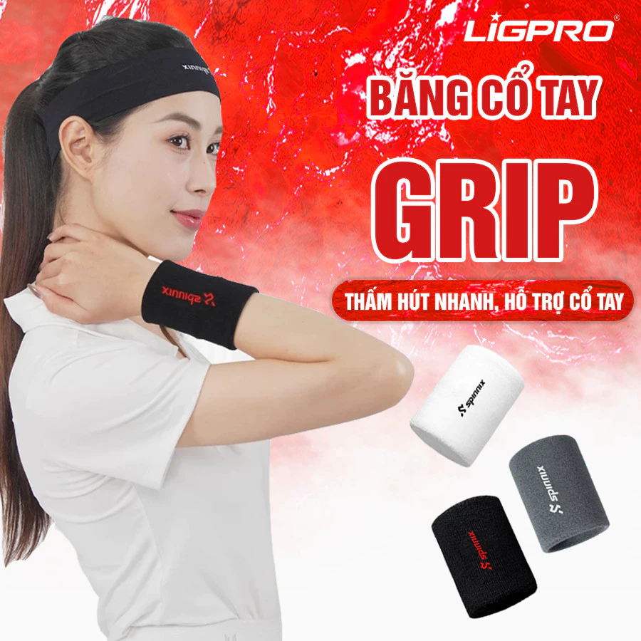 Băng Tay Thể Thao Spinnix Grip: Bảo Vệ Cổ Tay, Ôm Sát, Chất Liệu Mềm Mịn, Thấm Hút Mồ Hôi