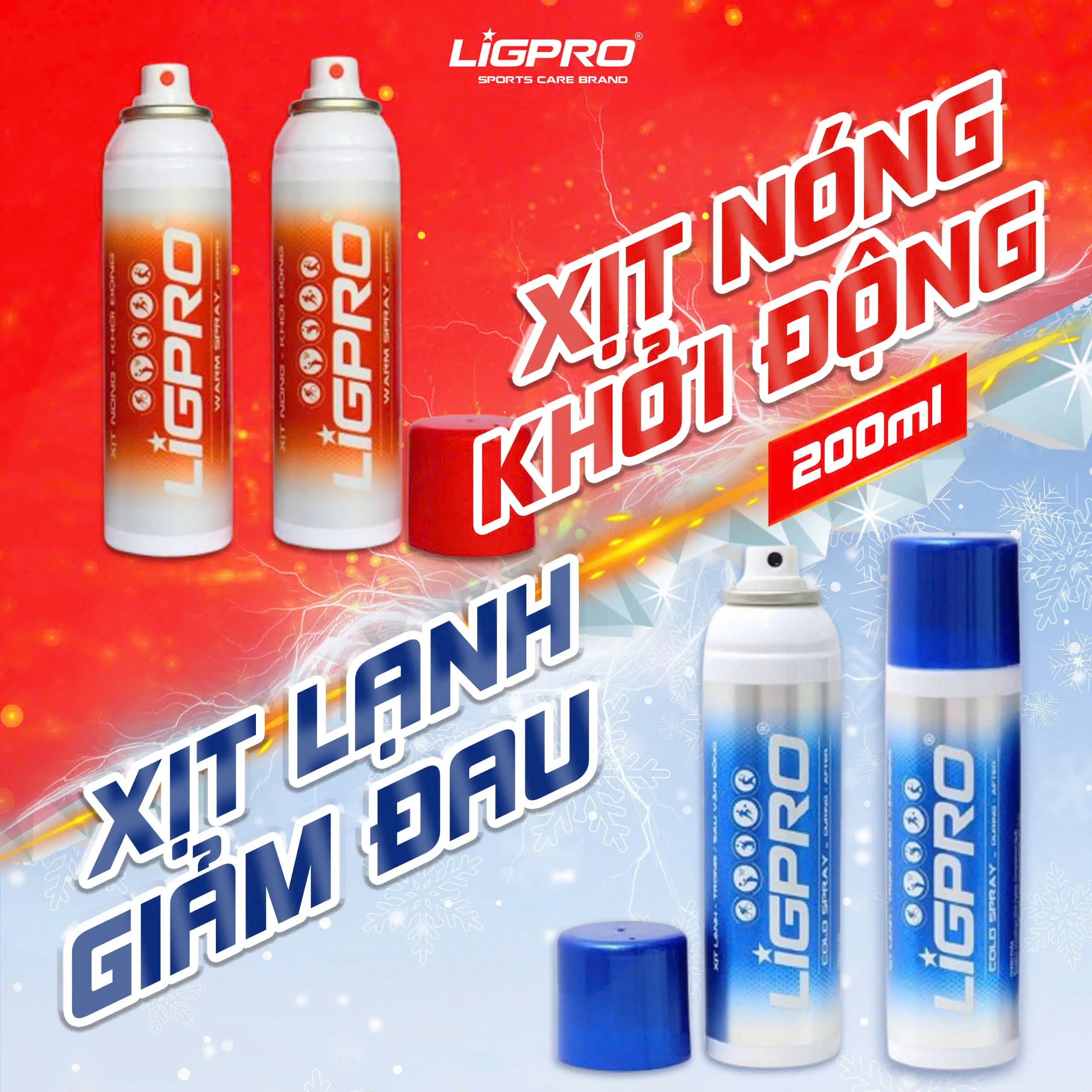 Bộ đôi bình xịt thể thao Ligpro