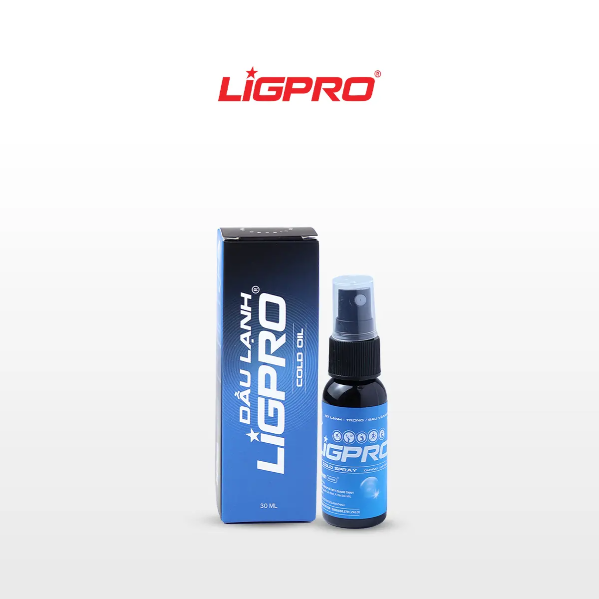 Combo Bình Xịt Thể Thao Ligpro (160ml/200ml): Xịt Nóng Khởi Động + Xịt Lạnh Giảm Đau