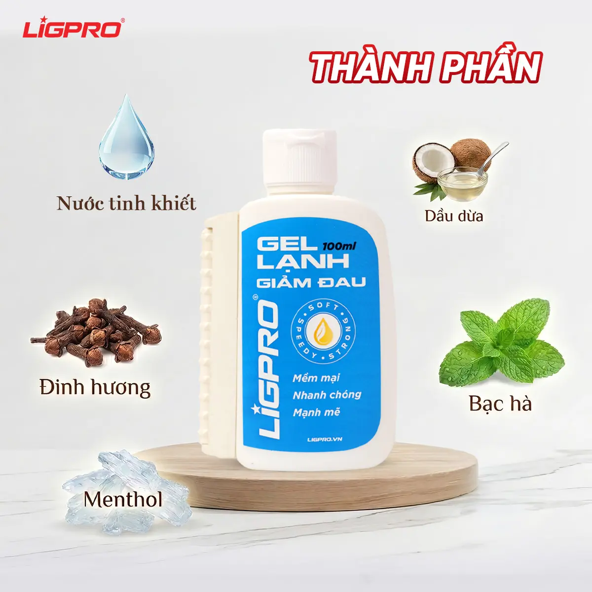 Gel Lạnh Giảm Đau Ligpro 100ml – Giải Pháp Hỗ Trợ Phục Hồi Tức Thì Cho Người Chơi Thể Thao